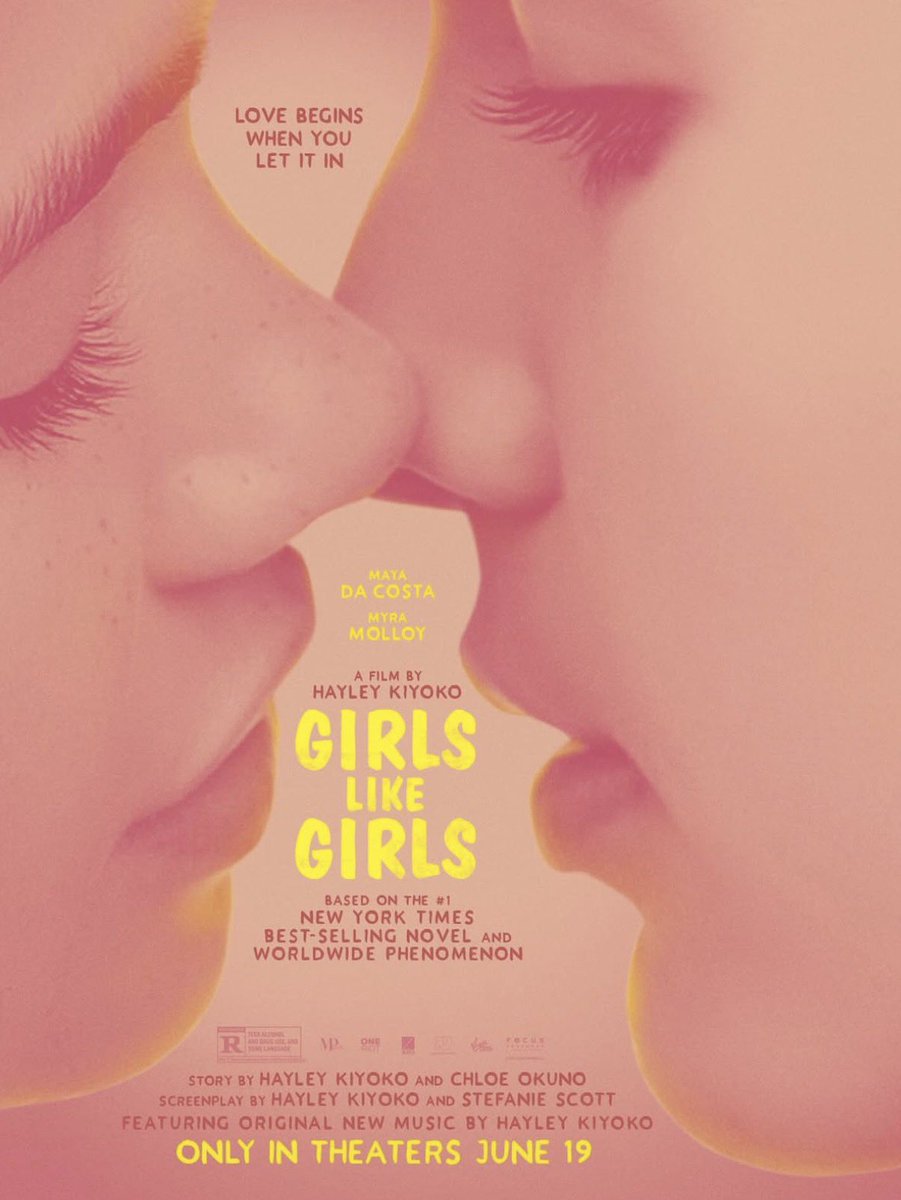 FilmUpdates's tweet photo. New poster for Hayley Kiyoko’s feature directorial debut ‘GIRLS LIKE GIRLS’ starring Maya da Costa and Myra Molloy.

In theaters June 19. https://t.co/LHBeic4cwB