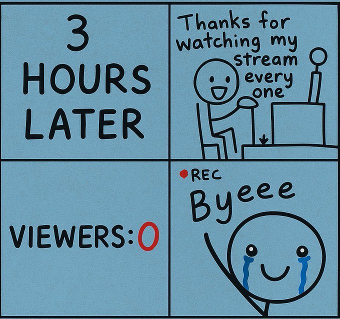 corameow1's tweet photo. Every big streamer started with 0 viewers. Today it's silence tomorrow it's a community. 
What's the longest you've streamed with almost no viewers?
#SmallStreamer #GamingMemes #IndieCreator #twitchstream #VTuber #PNGVTUBER #ENVTUBER #STREAMER #Firststream  #ENVtuber #Twitch https://t.co/R7vuRGt16o