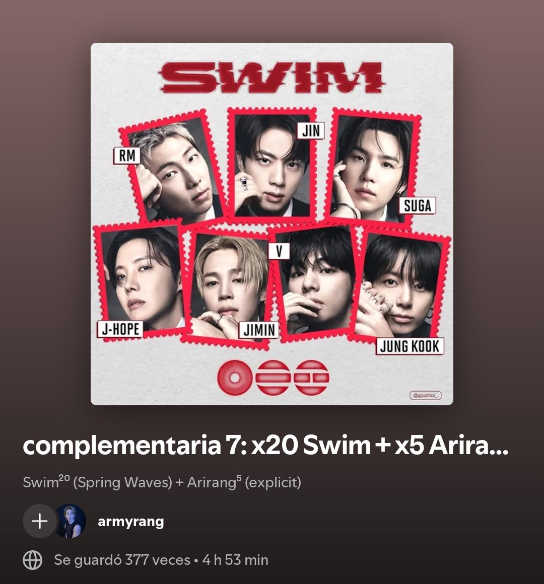 lightjjk's tweet photo. Les comparto este combo de playlist 🎀

al usar ambas hacen:
x120 Swim
x20 Arirang bsides
mix bts (no intros)

1:https://t.co/QtEuGgSCzP
2:https://t.co/zYiTqKU7GT https://t.co/nelJxoy7Zu