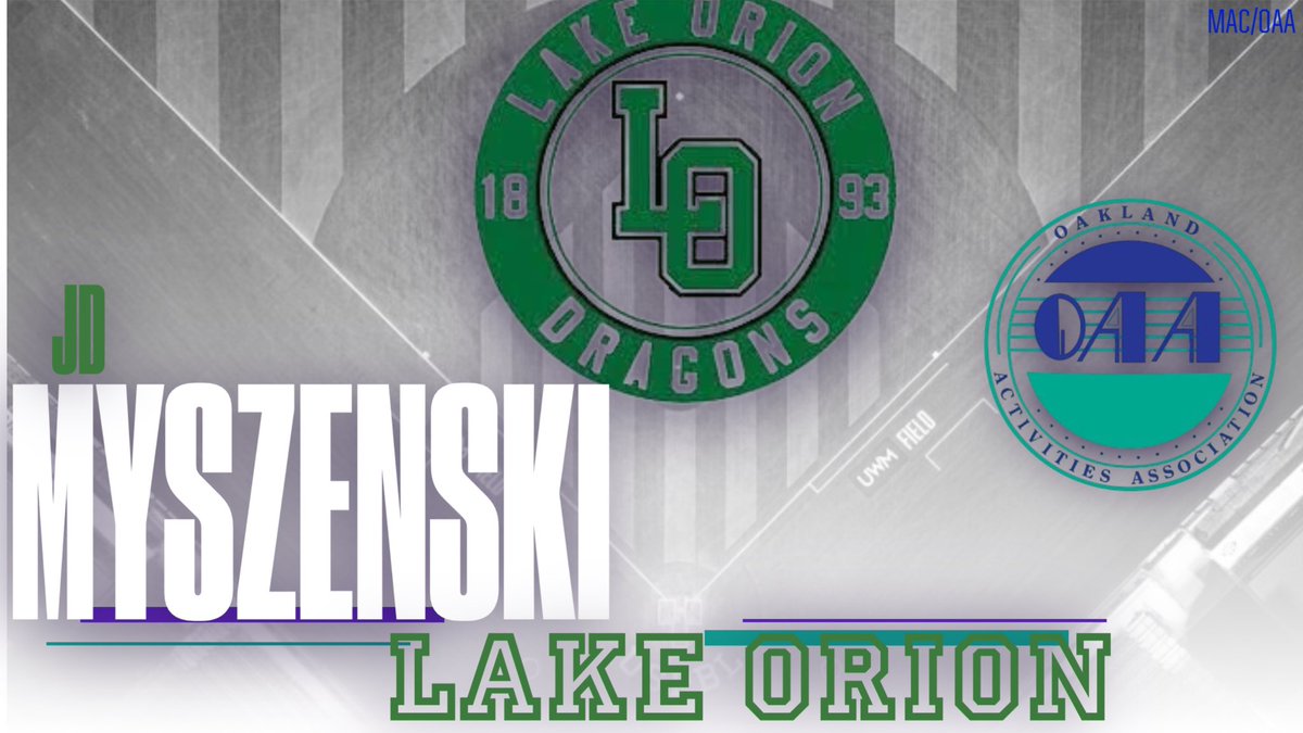 MAC_OAA_ASG's tweet photo. Congrats to @jdmysz28 ! 

He will represent Lake Orion and the OAA at the MAC/OAA All-Star game on June 16th at UWM Field. https://t.co/z9osGWht7B