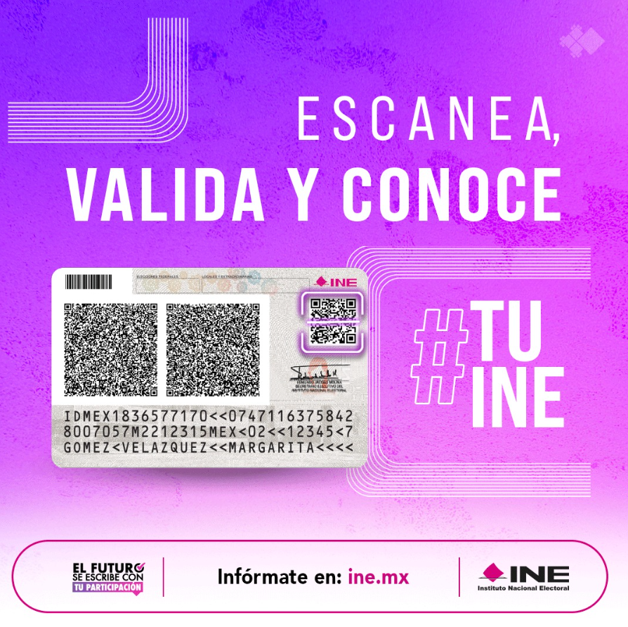 INEtelMX's tweet photo. Hay más información en tu #INE de la que imaginas 🚀
Escanea el QR, valida tus datos y conoce nuevas opciones: género autopercibido, identidad indígena/afromexicana u ocultar “Sexo”.
Infórmate en https://t.co/b8yUOzyAB9 o 📞 800 433 2000
#ElFuturoSeEscribeConTuParticipación 💪📢 https://t.co/jvuWRkn96W
