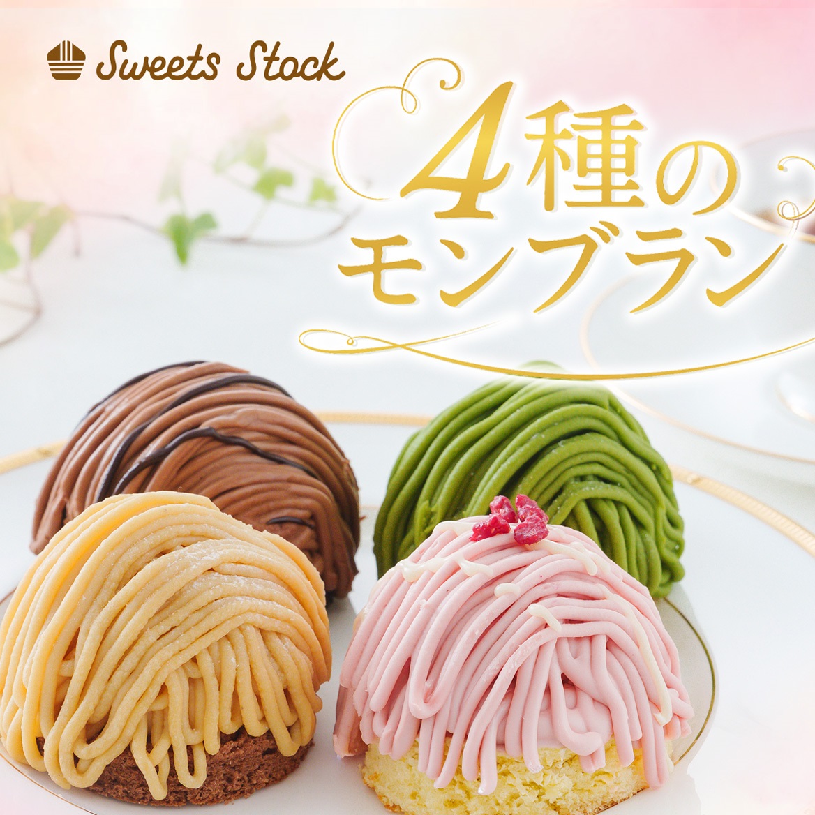 SWEETS__PRO's tweet photo. 🍃❄️💗今月のオススメケーキ💗❄️🍃

　　　 　『4種のモンブラン』

スーパーを中心に展開する家庭用ブランド『Sweets Stock』から4種アソートが登場！

✧生チョコ　　　✧和栗
✧あまおう苺　　✧八女抹茶

室温20分でアイス感覚、
しっかり解凍で濃厚なご褒美スイーツに🍰

食べ方も色々です♪ https://t.co/uNN3BqYvwr
