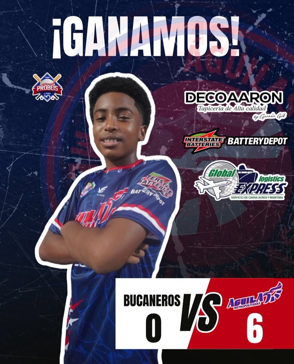 AguilasMetro's tweet photo. VICTORIA de Águilas KiDS vs Bucaneros 6-0, Lanzador ganador Carlos Ávila. Ahora Águilas Kids (3-0). Seguimos Invictos. 🦅🔥 https://t.co/LYhdiqOmn6