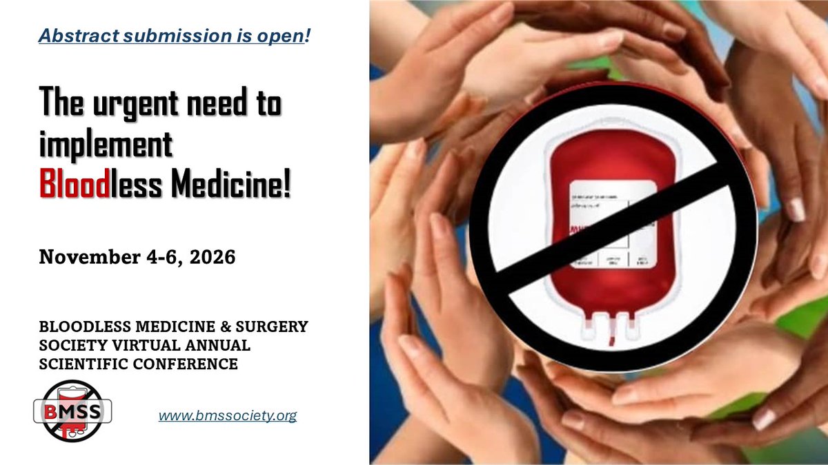 bmssociety's tweet photo. Welcome to the month of June! 
Abstract submission is open for BMSS 2026 Annual Scientific Conference!
Are you working in a Bloodless Medicine & Surgery Programme or providing bloodless care in any health care facility?  This is your chance to share your experience with the world and help to advance the science of Bloodless Medicine!
Download the abstract submission form by clicking on the link below, and submit your abstract before the deadline of September 1, 2026. 🙂 🙌
https://t.co/fclDfzBoOD