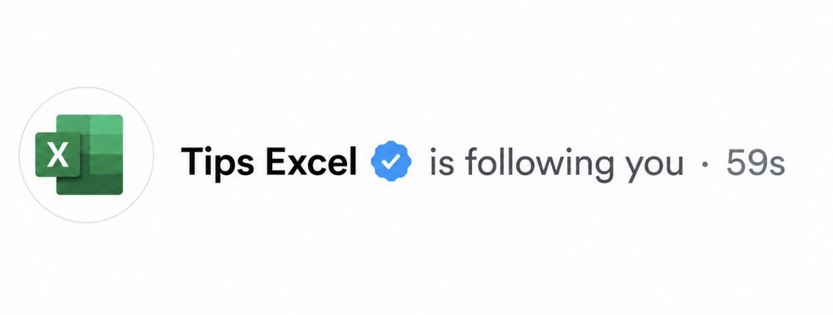 Tips Excel tweet media