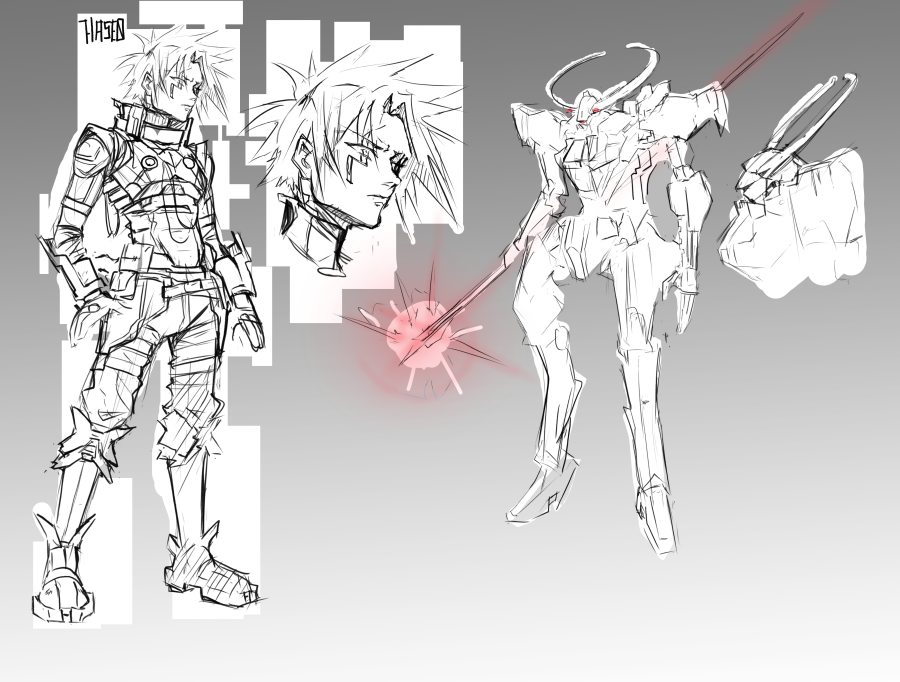 Bone_Zone14027's tweet photo. .hack GU but the world takes place in a sci-fi setting with the epitaph users piloting  mechs.
#dothack https://t.co/4t5gtGTKNr