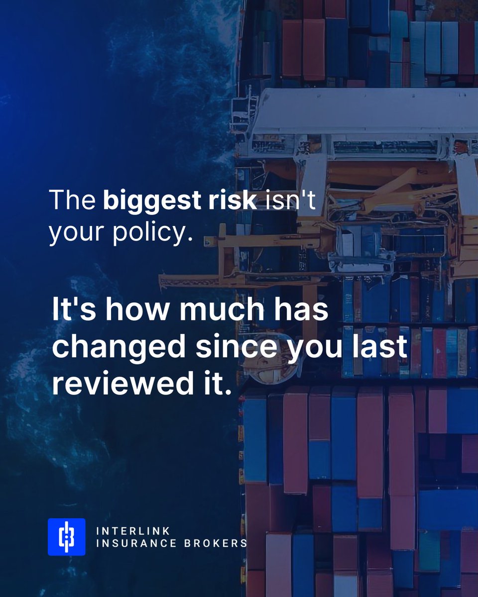 InterlinkAU's tweet photo. One of the most common things we identify when reviewing new accounts is cover that no longer reflects the business as it operates today.

Often, the biggest risks aren’t dramatic. They’re the small changes that quietly compound over time until something goes wrong. https://t.co/bJg9jgdfTL