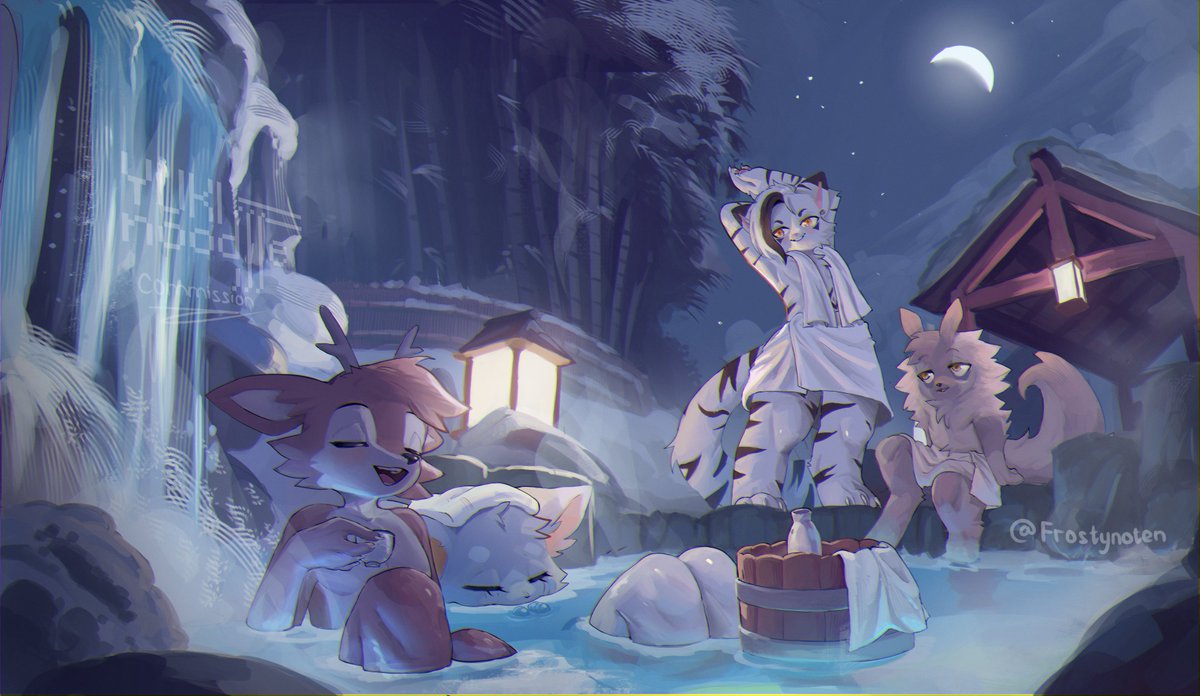 FrostynoTen's tweet photo. Onsen! https://t.co/jwNiYWiD9z