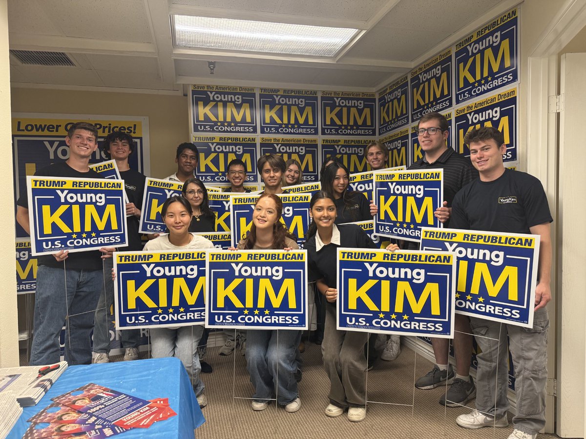 YoungKimCA's tweet photo. One Day till Election Day! #TeamYoung is out in full force talking with voters all across #CA40. If you haven't voted yet, please make sure to go to your nearest voting center and vote for Young Kim! 🗳
 
Orange County: https://t.co/BZ5VSIYR44
Riverside: https://t.co/JNeUwsMaAz https://t.co/5Uh4XmgDcY