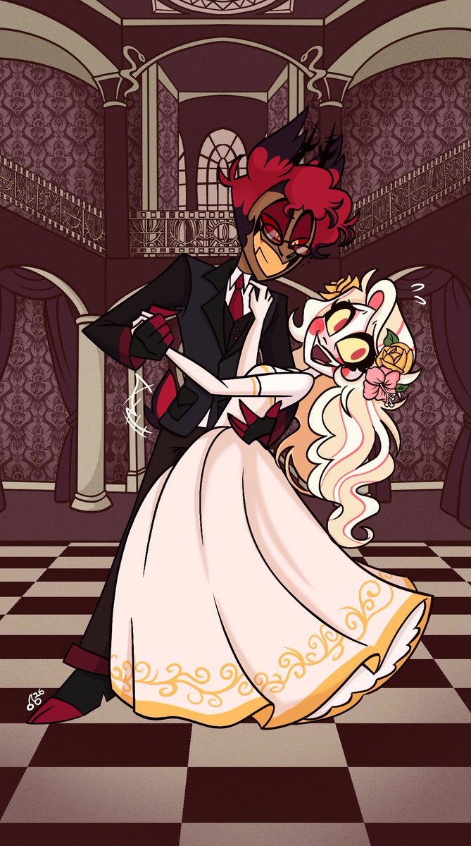 chxrry_bonbon's tweet photo. the ballroom
. 
#HazbinHotel #HazbinHotelfanart #HazbinHotelAlastor #HazbinHotelCharlie #CharlieMorningstar #Alastor #Charlastor #RadioBelle https://t.co/N0xehitD8N