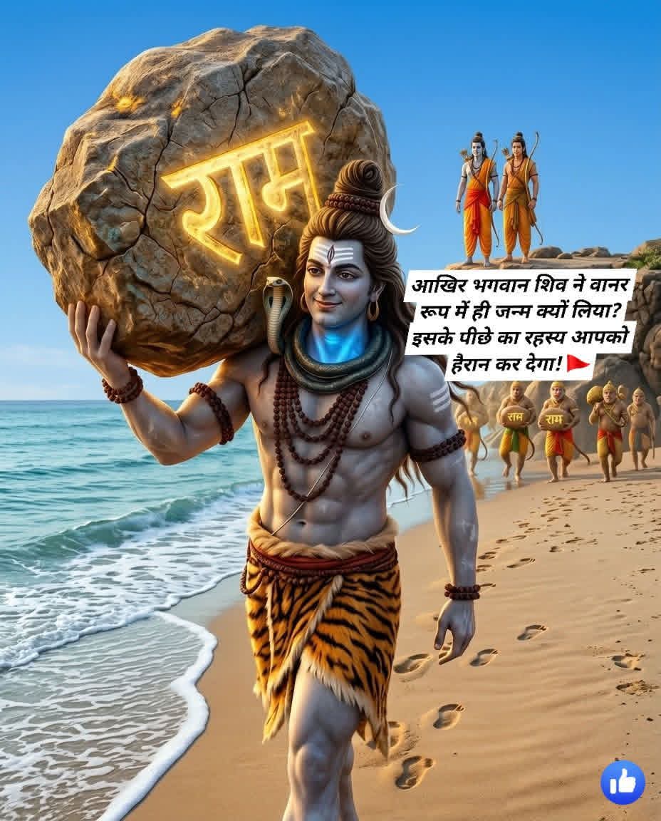 spm694's tweet photo. महादेव का हनुमान अवतार, शिव के समर्पण और भक्ति की दिव्य कथा :
सतयुग के अंत और त्रेतायुग के आरंभ का समय था। देवताओं, ऋषियों और स्वयं पृथ्वी माता की करुण पुकार से पूरा ब्रह्मांड गूंज रहा था। रावण ने तीनों लोकों में आतंक फैला रखा था। देवता भी उसके वरदानों के कारण उसे सीधे दंड नहीं दे सकते थे। तब भगवान विष्णु ने निर्णय लिया कि वे मनुष्य रूप में जन्म लेकर इस अधर्म का अंत करेंगे। लेकिन उसी समय कैलाश पर्वत पर एक और अद्भुत घटना घट रही थी। भगवान शिव गहरे ध्यान में बैठे थे और उनके हृदय में बार-बार एक ही विचार उठ रहा था कि मेरे आराध्य प्रभु स्वयं पृथ्वी पर अवतार लेने वाले हैं लेकिन इस कथा की जड़ें एक और पुरानी घटना से जुड़ी हुई थीं।
एक बार रावण अभिमान में चूर होकर कैलाश पर्वत पहुंचा। वहां उसने शिवभक्त और उनके वाहन नंदी को देखा। नंदी का मुख वानर जैसा प्रतीत होता था। रावण अहंकारवश नंदी का उपहास उड़ाना शुरू कर दिया। वह जोर-जोर से हंस कर बोला, क्या यही हैं शिव के महान सेवक? एक साधारण बंदर जैसा चेहरा। रावण की यह बात सुनकर नंदी ने क्रोधित होकर उसी क्षण रावण को श्राप दिया कि जिस वानर रूप का तू मजाक उड़ा रहा है, एक दिन यही वानर तेरे घमंड को चूर-चूर कर देंगे। तेरी सोने की लंका इन्हीं वानरों के कारण विनाश का दृश्य देखेगी लेकिन रावण हंसता रहा। उसे लगा कि बंदर और मनुष्य उसके सामने कुछ भी नहीं हैं। उधर दूसरी ओर, स्वर्गलोक में एक अप्सरा थी जिसका नाम पुंजिकस्थला था। वह अत्यंत सुंदर और चंचल थी। एक बार उसकी चंचलता से क्रोधित होकर एक महर्षि ने उसे श्राप दे दिया कि वह वानरी रूप में पृथ्वी पर जन्म लेगी। वही अप्सरा आगे चलकर माता अंजना बनी। श्राप से मुक्ति पाने के लिए माता अंजना ने अंजनाद्री पर्वत पर वर्षों तक कठोर तपस्या की। दिन बीतते गए, ऋतुएं बदलती गईं, लेकिन उनकी तपस्या नहीं टूटी। उनका एक ही संकल्प था, स्वयं भगवान शिव उनके पुत्र रूप में जन्म लें।
माता अंजना की भक्ति और तपस्या से प्रसन्न होकर एक दिन भगवान शिव उनके सामने प्रकट हुए। माता अंजना ने हाथ जोड़कर कहा, प्रभु, यदि आप मुझ पर प्रसन्न हैं तो मुझे ऐसा पुत्र दीजिए जो संसार में धर्म की रक्षा करे और आपकी महिमा को बढ़ाए। शिव जी को पहले से ही ज्ञात था कि भगवान विष्णु जल्द ही श्री राम के रूप में अवतार लेने वाले हैं। उन्होंने कहा, देवि, समय आने पर मेरा एक अंश तुम्हारे पुत्र रूप में जन्म लेगा।
जब भगवान विष्णु ने अयोध्या में श्री राम के रूप में जन्म लिया, तब भगवान शिव का हृदय आनंद से भर गया। वे जानते थे कि उनके आराध्य स्वयं पृथ्वी पर आ चुके हैं। उनका मन बार-बार कह रहा था कि वे श्री राम की सेवा करें। लेकिन प्रश्न यह था कि किस रूप में? शिव जानते थे कि सच्ची भक्ति में अहंकार का कोई स्थान नहीं होता, इसलिए भगवान शिव ने अपने ग्यारहवें रुद्र अंश को माता अंजना के गर्भ में स्थापित किया और महाबली हनुमान के रूप में जन्म लिया। उन्होंने वानर रूप इसलिए चुना क्योंकि वानर स्वतंत्र होता है। उसके भीतर न पद का घमंड होता है, न शक्ति का अभिमान। वह केवल प्रेम और समर्पण जानता है। शिव जानते थे कि उन्हें अपने प्रभु की सेवा करनी है, इसलिए उन्होंने ऐसा रूप चुना जिसमें सेवा के अलावा कुछ भी बीच में न आए।
बालक हनुमान बचपन से ही अद्भुत शक्तियों के स्वामी थे। सूर्य को फल समझकर निगल लेना, पर्वतों पर खेलना और देवताओं को चकित कर देना उनके लिए सामान्य बात थी। लेकिन उनकी असली भूमिका तब शुरू हुई जब वे पहली बार श्री राम से मिले। जैसे ही हनुमान ने श्री राम को देखा, उनके भीतर का शिव अंश अपने आराध्य को पहचान गया। उसी क्षण उन्होंने मन ही मन प्रण किया कि अब उनका जीवन केवल श्री राम की सेवा के लिए समर्पित रहेगा। फिर वही हुआ जिसने इतिहास बदल दिया। हनुमान ने समुद्र लांघा, माता सीता का पता लगाया, रावण की लंका में आग लगाया और अंततः वर्षों पूर्व नंदी के श्राप 
 को सत्य साबित कर दिया। जिन वानरों का रावण ने उपहास किया था, उन्हीं वानरों ने उसकी अजेय समझी जाने वाली लंका को हिला दिया।
इस कथा का सबसे बड़ा रहस्य यही था कि स्वयं महादेव ने अपने आराध्य श्रीराम की सेवा करने के लिए वानर रूप चुना। क्योंकि सच्ची भक्ति में शक्ति नहीं, समर्पण सबसे बड़ा होता है। महादेव ने संसार को यह सिखाया कि जो जितना बड़ा होता है, वह उतना ही विनम्र होता है और शायद यही कारण है कि जब भी श्री राम का नाम लिया जाता है, उनके साथ हनुमान जी का नाम अपने आप जुड़ जाता है। क्योंकि यह केवल भक्त और भगवान का संबंध नहीं बल्कि स्वयं शिव और विष्णु के दिव्य प्रेम और समर्पण की अमर कथा थी।
🙏 जय श्री राम 🙏 
🙏जय बजरंग बली 🙏
