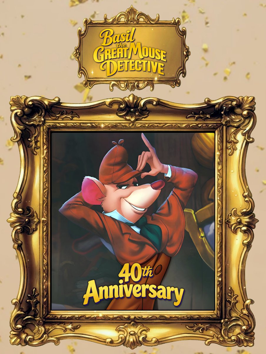 TBOGaming's tweet photo. Disney… it’s time.

2026 is stacked with major anniversaries for the classics — but there’s one milestone you cannot let slip by quietly.

Basil the Great Mouse Detective turns 40 this year — the film that saved the animation studio and helped spark the Renaissance. We’re halfway through 2026 & fans have heard nothing.

Celebrate the legacy. Honor the artists. Give Basil the spotlight he earned.

#GreatMouseDetective40 #BasilOfBakerStreet #DisneyAnimation #DisneyVault #JusticeForBasil #DisneyRenaissance #AnimationHistory #40YearsOfBasil #MouseDetective #Disney