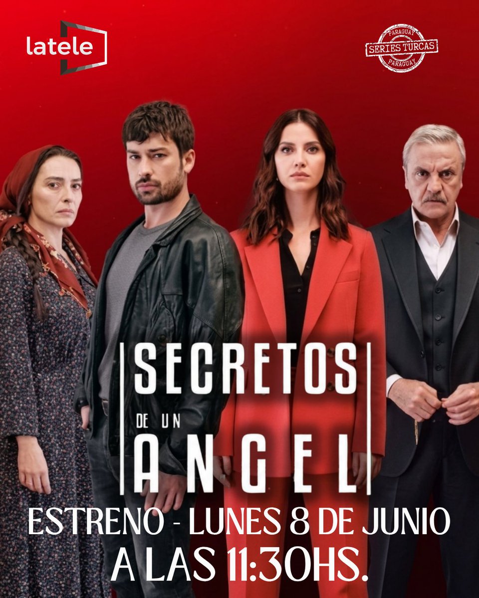 SeriesTurcasPy's tweet photo. Arranca la cuenta regresiva! 😍

Una nueva historia llega a encender las mañanas de @latelepy ❤️‍🔥🪽 

#SecretosDeUnÁngel | ¡GRAN ESTRENO! lunes 8 de junio a las 11:30Hs por @latelePy 

#YürekÇıkmazı #AlpNavruz #IremHelvacıoğlu https://t.co/c9KZF3iLs5