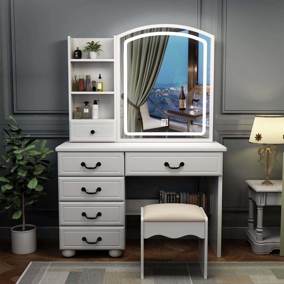edecorhavens's tweet photo. 💡 Glow While You Get Ready! Upgrade your beauty routine with our Vanity Desk Set — bright lights, a sleek mirror, and the perfect space for all your essentials. 💋✨ 🛒 https://t.co/MJeMxyniuw #EDecorHavens #VanityDesk #MakeupTable #BeautyStation #HomeDecor #BedroomStyle #GlamSpace #InteriorDesign #ModernLiving