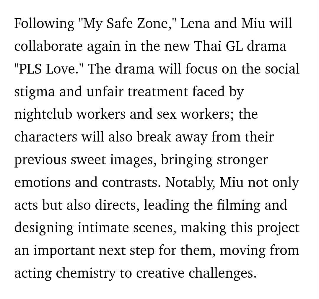 MissM1213's tweet photo. Knowing Miu will be Co-directing PLS LOVE esp. intimate scenes, just brought me into tears 😭😭 the transition is such a huge steps and my heart got so overwhelmed and swelling of pride. 
Can't wait for it. ❤️

#ลีน่าหมิว #LenaMiu https://t.co/rnNMCmj9yE