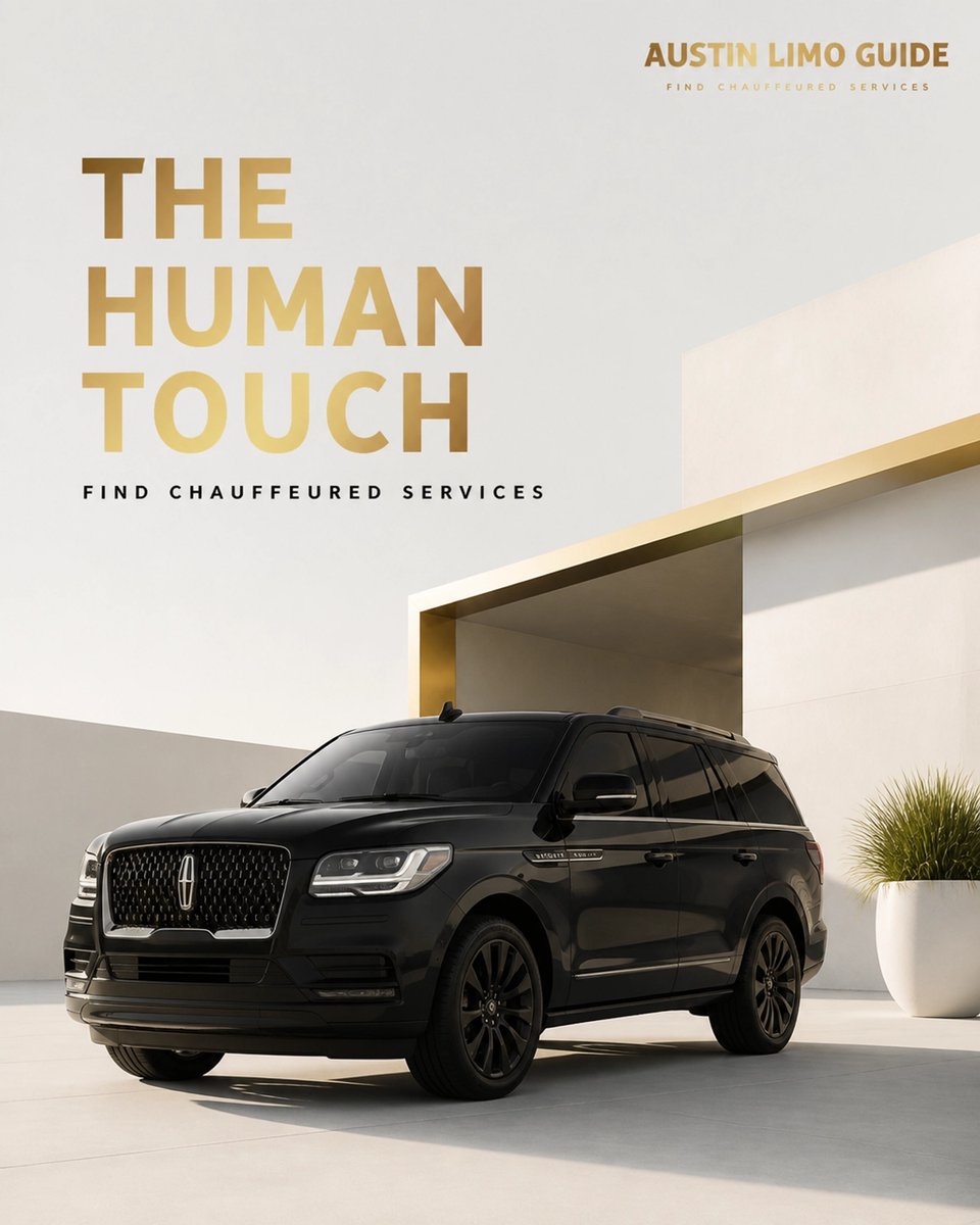 AustinLimoGuide's tweet photo. Robotaxis don't help with bags or know the local rhythm. True luxury is human expertise. https://t.co/Cfl9ylxw9p is a directory to find chauffeured services from verified listings. 

Leo Alcala, American chauffeur and publisher of the Austin Limo Guide. 

#Austin #ATX #Limo https://t.co/lVjEk0Fgvl
