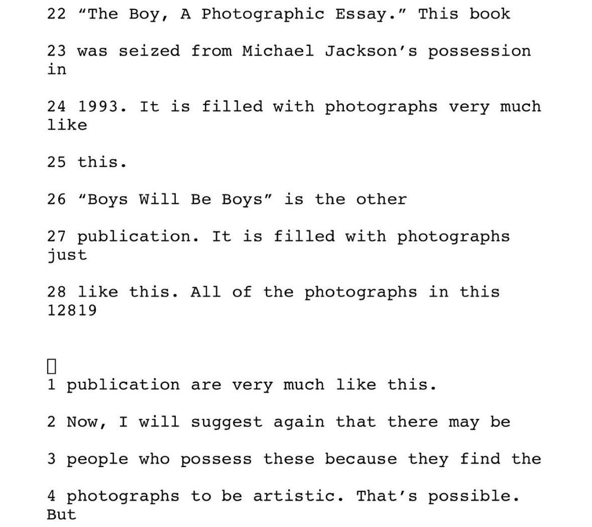 RuckerJael's tweet photo. The prosecution during their closing argument admitting that pretty much anybody not named Michael Jackson could have had these books and it not be nefarious. Meanwhile, they never even proved Jackson looked at it or knew the content besides signing the innocent sleeve jacket of one