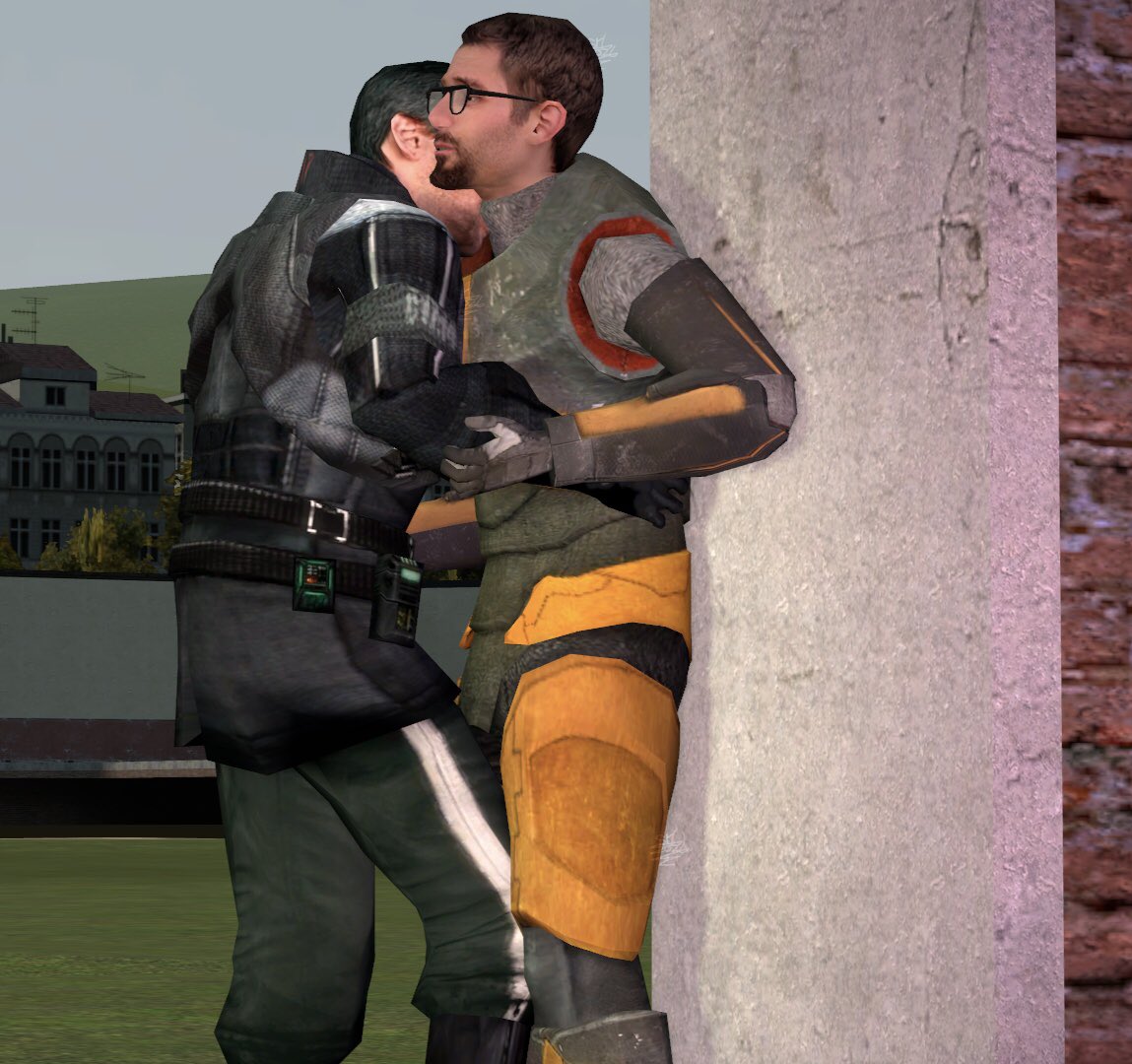 SzimBomb's tweet photo. gordon freeman? more like gordon ifreakitwithmen(namedbarneycalhoun)!!!!
ill probably make a more wholesome one later; happy pride month
#freehoun https://t.co/Aln1gaIZGX