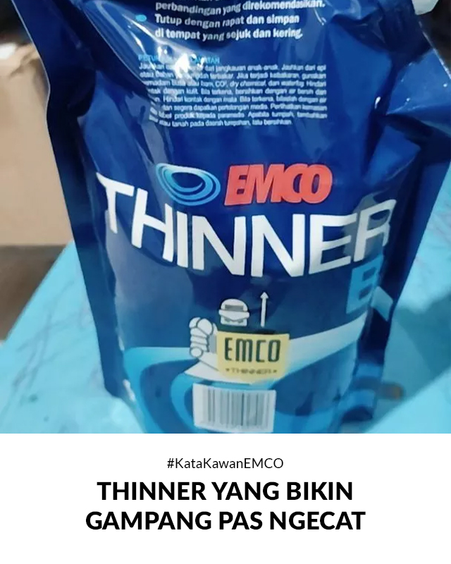 EMCOPaint's tweet photo. Thinner asal beli bikin hasil cat belang & bau menyengat?
banyak yang gak sadar masalahnya ada di thinnernya, bukan catnya 👇
thinner yang bener itu:
✅ cairannya jernih
✅ gampang dicampur, hasil lebih rata
✅ gak bau berlebihan

EMCO Thinner B cocok buat kayu & besi, rumahan maupun proyekmu! Simpan sebelum mulai ngecat.

#tukangbangunan #renovasirumah #catrumah #tipsrumah #bangunrumah #belajarngecat #homeimprovement