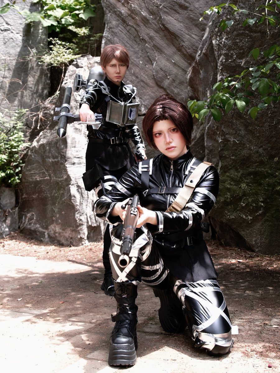 soryu_0305's tweet photo. 🐎Jean : @soryu_0305
🥔Sasha : @CaLLLMeAunt 

📸: @chihoo1996 

#進撃の巨人 #cosplay https://t.co/LfVRGXJgfP