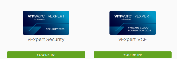 theDXT's tweet photo. Happy to announce that I made it into the vExpert subprograms for Security and VCF!

#VMware #vExpert #VCF #Secuirty https://t.co/rwW4ueFWoR