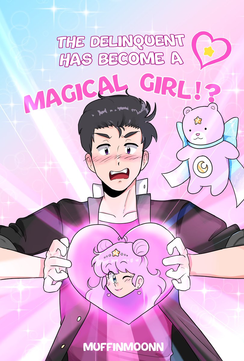 muffinmoonn's tweet photo. The Delinquent Has Become a Magical Girl!? 

(an #oc comic i made for class) 1/2 https://t.co/rNoCluX7Kj