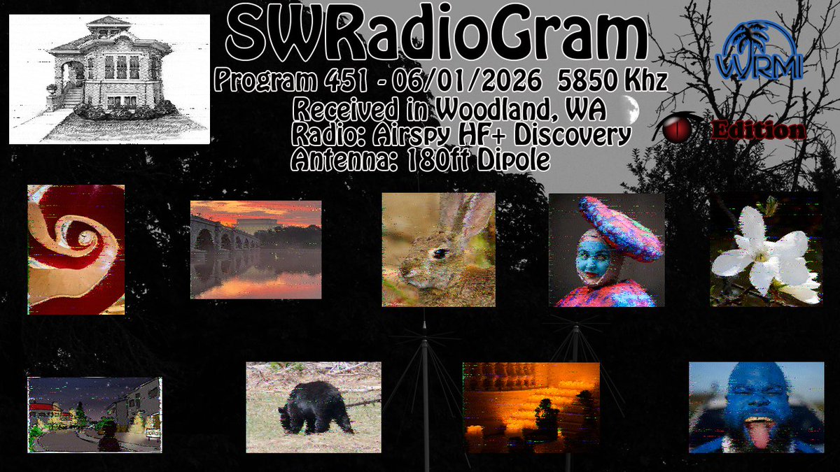 CadiereGerald's tweet photo. @SWRadiogram 451 06/01/2026
Monday|0800-0830 UTC|5850 kHz WRMI Florida
Received in Woodland, WA
@airspy_com #HF_Discovery #SDRsharp1922
180ft Dipole with @Nooelec 9:1 V2
Fldigi-4.2.10.05
text
https://t.co/TM77RYIH1m
IQ recording
https://t.co/rgjgbGSQQa https://t.co/0c1sO8OyEU