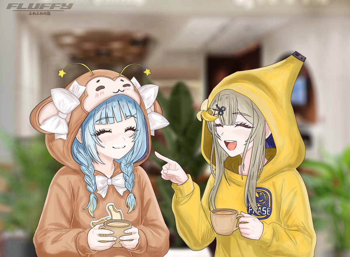 FluffyCataaa's tweet photo. Commission, monki &amp; banan #shiillustration #jellydoodle https://t.co/ephbv14uZV