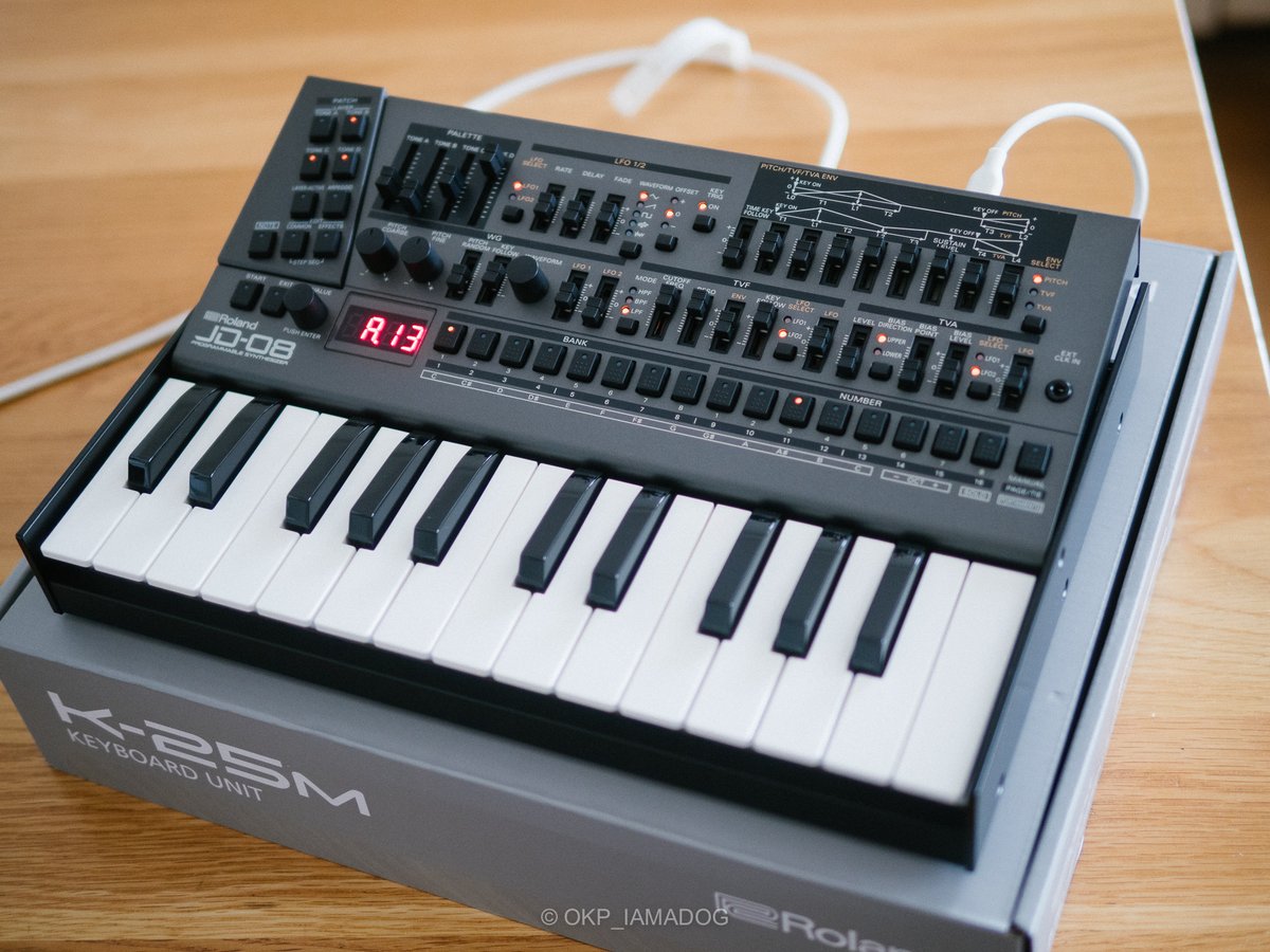 Roland Boutique JD-08と専用鍵盤のK-25mを買った件ついてブログを書き
