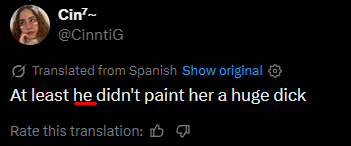 camilaamgl's tweet photo. @CinntiG @hebertosinlao y otra vez la traduccion automatica puso a alguien como una persona transfobica😩 musk mejore la herramienta please https://t.co/uB7cI52tD4