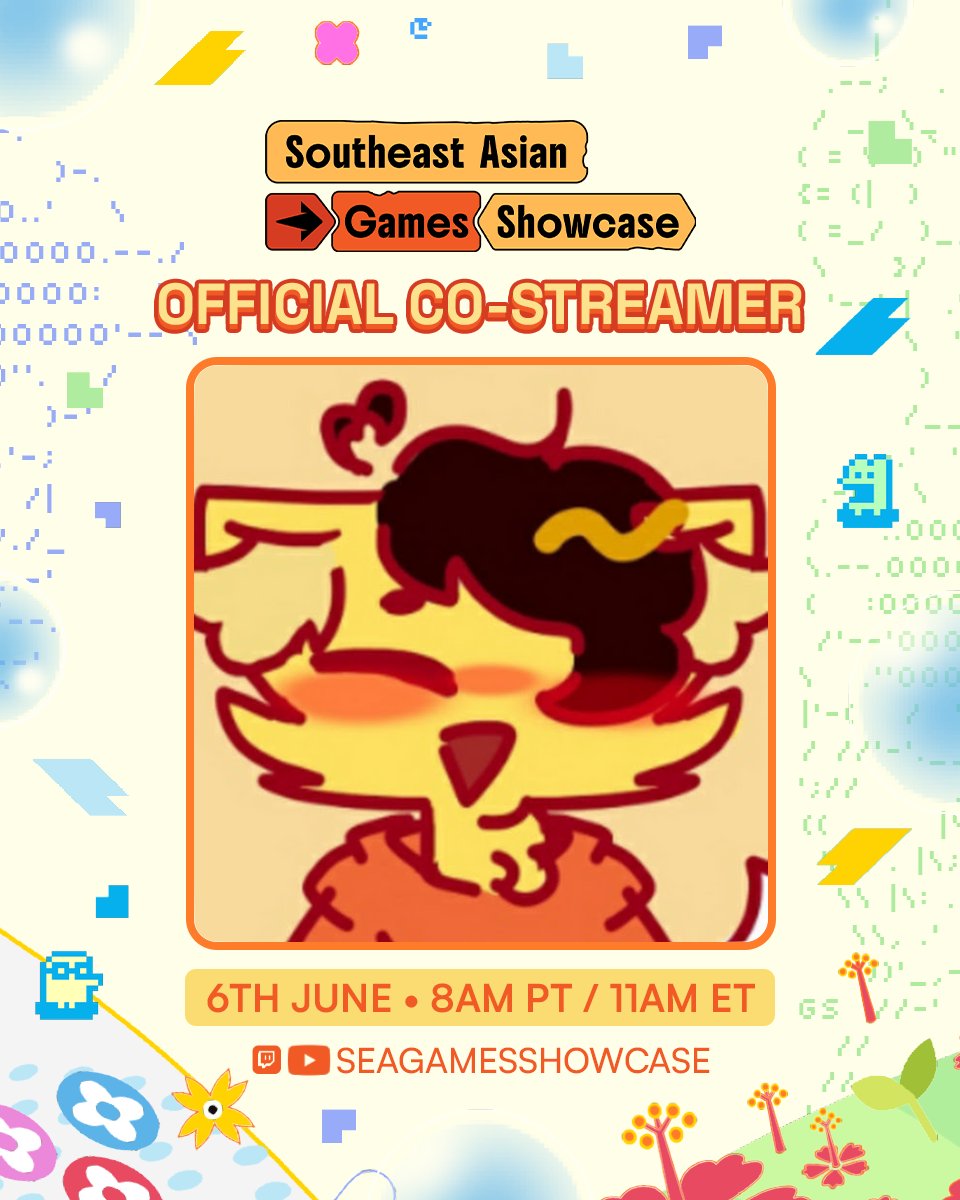 JustWoofwolf's tweet photo. VERY excited to announce that I'm an official co-streamer for the @SEAGShowcase!

On June 6th 11PM GMT+8, we will be livestreaming the showcase and checking out all the cool games made from Southeast Asian developers!

Hope to see you there!

#SummerGameFest
 #SEAGShowcase https://t.co/vlQ0bhEV9O