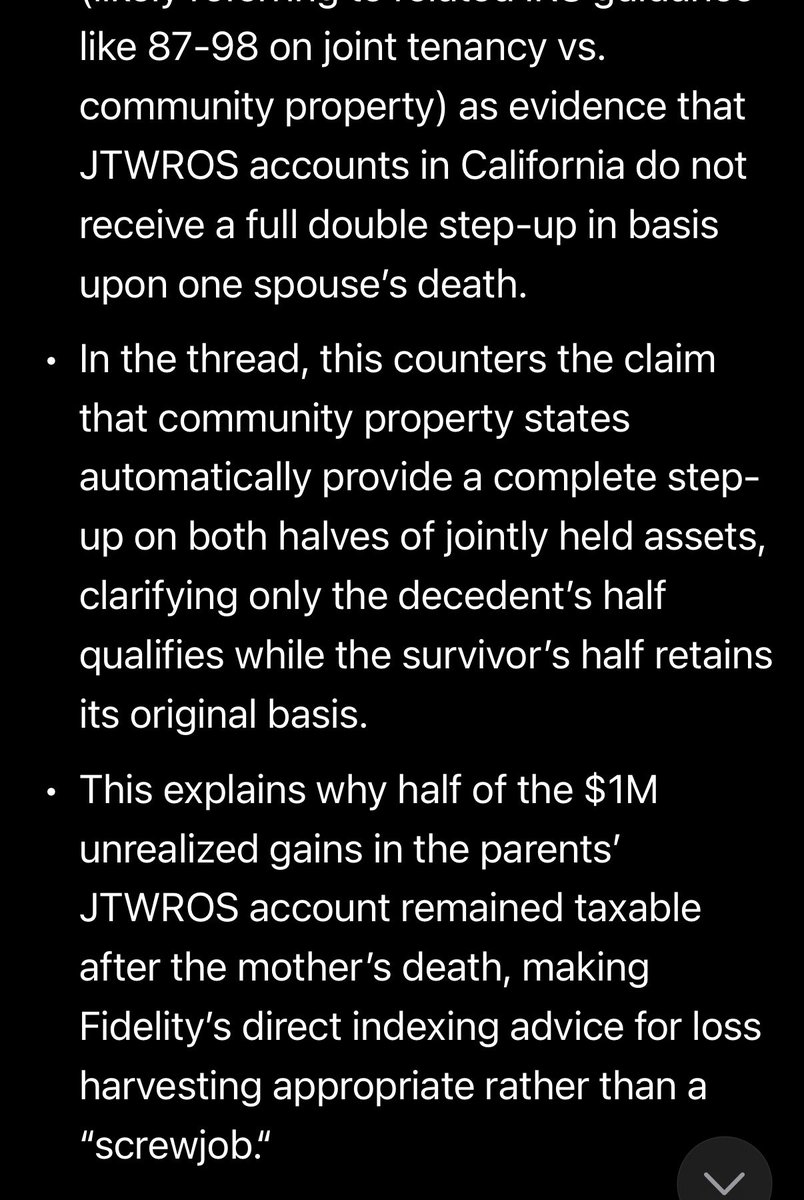 pooperprincess's tweet photo. @Rick_Ferri Not sure this is entirely wrong IF: Existing account is concentrated, AND
Son has POA and will need to sell stock to pay for care of father, AND DI account is titled in father’s name.  
Regarding “double step up”- https://t.co/TNv3BmBXGf