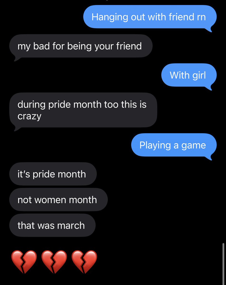 _GR3's tweet photo. Nobody:

Gays 1 second into pride month after I decline their FaceTime: https://t.co/ALIGqJxiRm