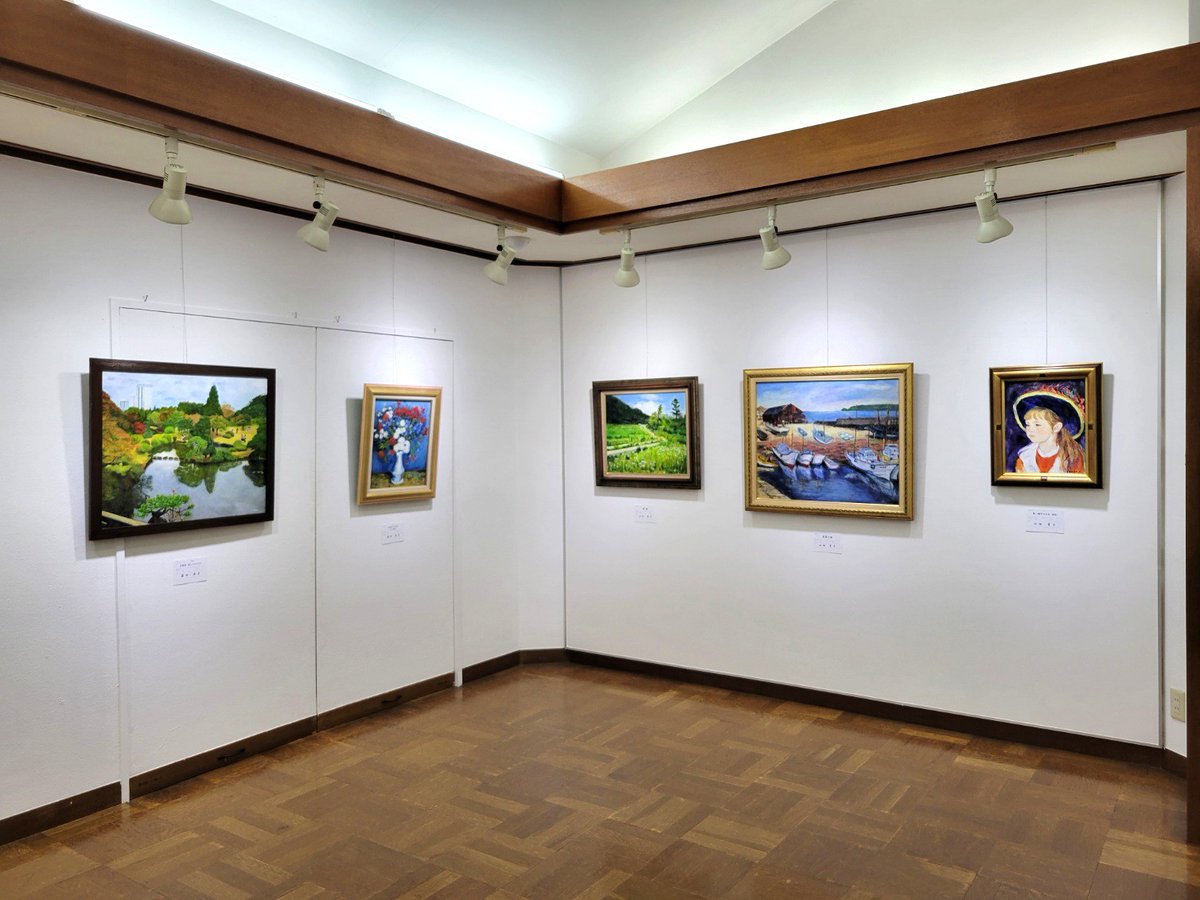 galleryinage's tweet photo. 【市民の展覧会】千葉市民ギャラリー・いなげでは、本日6/2(火)～6/7(日)まで「第20回 ファミリーの丘 グループ展」を開催中。洋画家の山田智恵子氏を講師に迎え、さつきが丘公民館で活動されている「ビリジャン」と、緑が丘公民館で活動されている「モネのパレット」の合同展です。是非ご覧ください！ https://t.co/pvzvKY1Qah