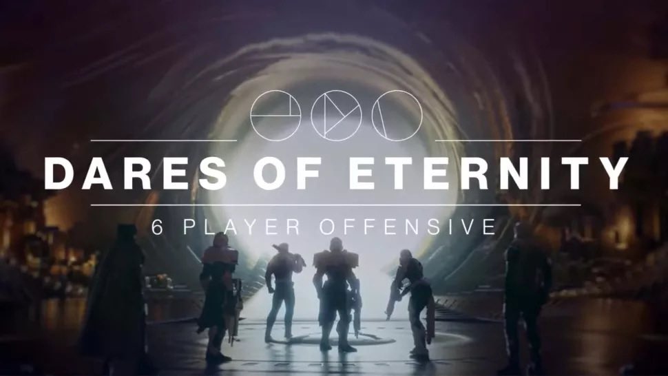 D2_Director's tweet photo. Bungie confirmed no new weapons or armor specific to the activity for Dares of Eternity.

However:
↳ World rewards (legendary engram) can now drop tiered — earned while playing through Dares
↳ Craftable Dares weapons can be upgraded to T5 at the crafting table (more explained in last week’s blog)

Development time was prioritized for Destinations, RAD content, PvP, Gambit, and PvE Portal Ops Categories.

Source: @Destiny2Team