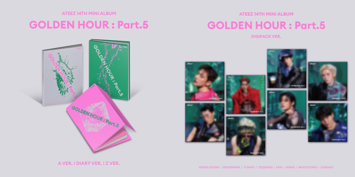 ご予約受付中 ／ ATEEZ 14TH MINI ALBUM [GOLDEN HOUR : Part.5] 日本