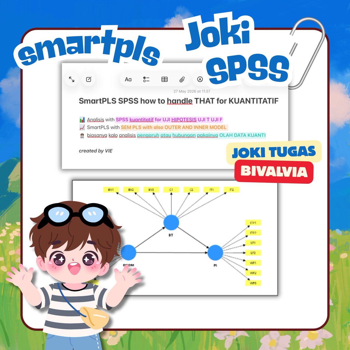 vie • JOKI TUGAS, SPSS, SKRIPSI tweet media