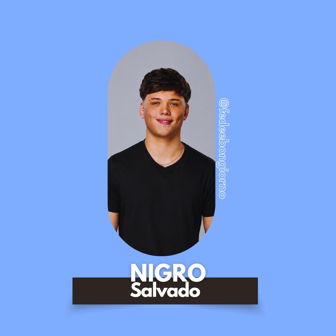fedeebongiorno's tweet photo. 👁️ El tercer salvado hoy en #GranHermano es NIGRO https://t.co/vGFppm5R5M