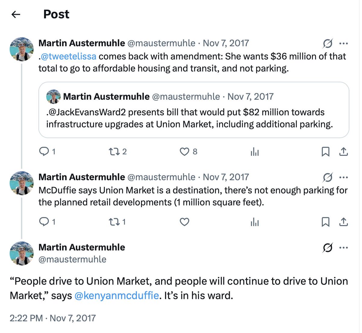 a_r_marshall's tweet photo. There was a proposal to build this 9 years ago: @tweetelissa wanted to redirect funds from subsidizing parking in Union Market for this. @kenyanmcduffie opposed it.

Elissa and Kenyan are on the ballot this month. This is indicative of their priorities.
https://t.co/MC78b8WMFw https://t.co/P1bH2CR4zi