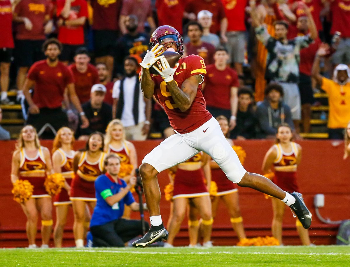 CycloneKamala's tweet photo. BREAKING:

Joe Scates, redshirt junior, has entered the transfer portal.

The standout WR - positioned to have a breakout year - will look for greener pastures elsewhere. 

Likely starter Hunter Dekkers will have to turn to incoming freshman phenom Greg Gaines III in his stead. https://t.co/udKa7q79BE