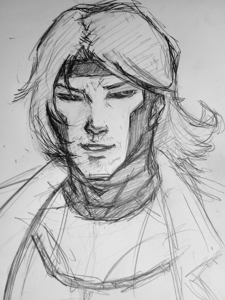 SunRayyyyyyy's tweet photo. First time drawing a long hair Gambit Remy when I catch you Remy https://t.co/JPy2IGSeXl
