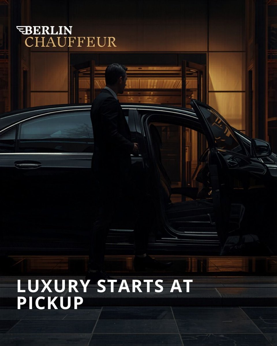 Berlinchauff's tweet photo. Luxury starts at pickup.

Professional chauffeurs. Premium vehicles. Seamless journeys.

Because every detail matters.

#BerlinChauffeur #LuxuryTravel #ExecutiveTravel #VIPService #PrivateChauffeur https://t.co/bV4zEWWjGQ
