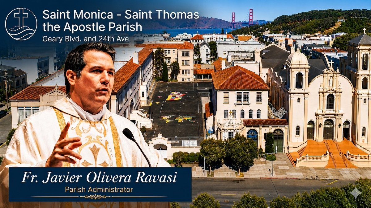 PJavierOR's tweet photo. Luego de un año en la @ArchdioceseSF, agradezco la confianza de @ArchCordileone al haberme nombrado Administrador parroquial de las pquias Santa Mónica-Santo Tomás Apóstol (¡a un paso del famoso Golden Gate!)
¡Los espero a partir del 1 de Julio!
¡Santa Mónica, ora pro nobis!