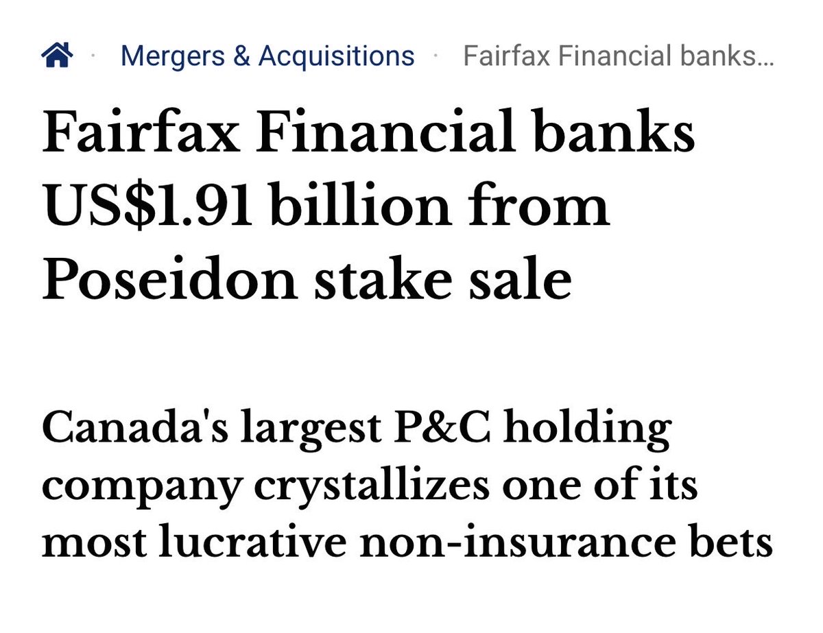 NewcomerInvest's tweet photo. Fairfax Financial stock $FFH / $FRFHF is down 20% from all-time highs…

Meanwhile, the BUSINESS continues its outstanding track record and create value for shareholders. 

This may be one of the best opportunities right now 🤔 https://t.co/FU8Dq1SkDf
