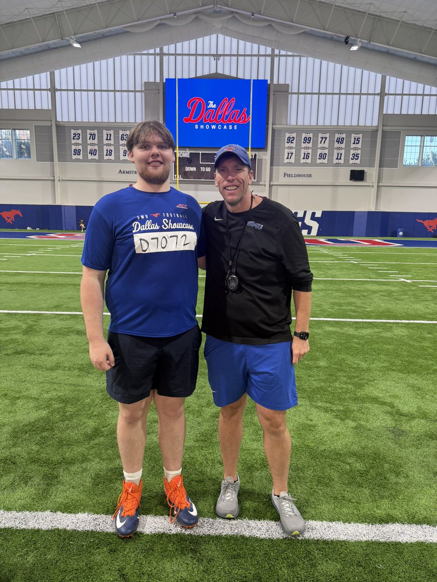 bigbrunswick's tweet photo. Thank you to all the coach who came out to the Dallas showcase @SMUFB https://t.co/zed2vcoIVN