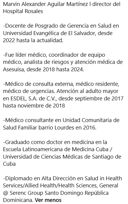 ponetebuxo's tweet photo. Docente universitario y líder médico de @ASESUISA es el nuevo director del Hospital Rosales @elnuevorosales https://t.co/LPUMF4upce
