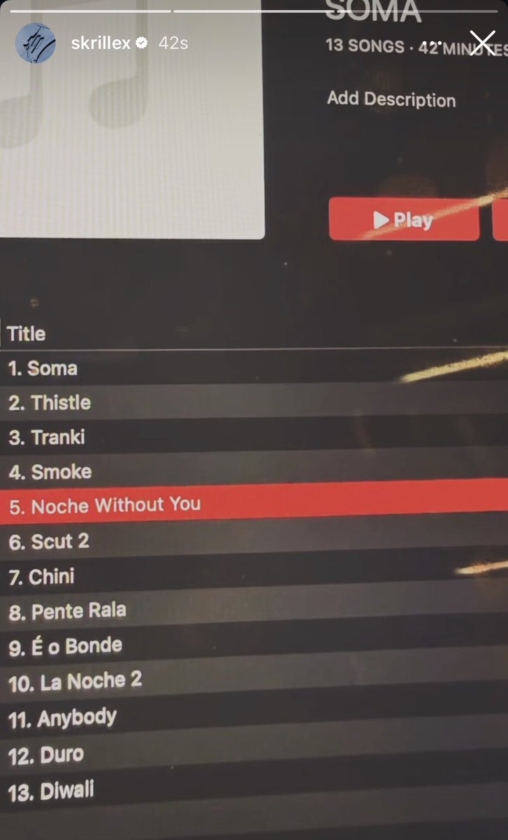 RUNTHETRAP's tweet photo. new @Skrillex album all but confirmed by the legend himself via IG 🤯

“SOMA” - 13 tracks.. including isoxo + nitepunk IDs. we are SO back 👀 https://t.co/YUOV2aEm2k