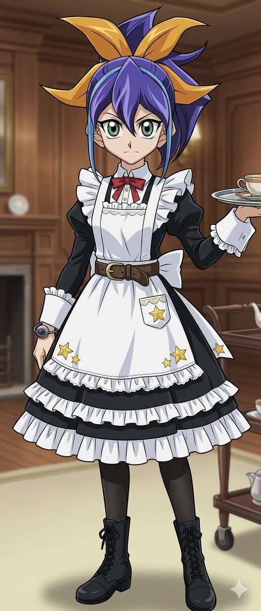 YellowFlash1986's tweet photo. Who here agrees with me that the Bracelet Girls from Yu-Gi-Oh! Arc V should have dressed in maid uniforms based off of their home dimensions, and each time they take damage they lose a piece of clothing until their left in just their bra and panties when their life points hit 0? https://t.co/OtYslLlLqB