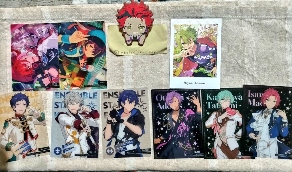 mintochoco_403's tweet photo. 【交換】あんスタ  クリカ 3  4   スタライ  くじ  ビオレ  オリジナルフォトプリント風シール　ぱしゃっつ　イベコレ缶

譲)画像参照
求)同異種  こはく 燐音  鉄虎 ジュイス
　　　　
↓以下条件 https://t.co/1ocWT81OM7