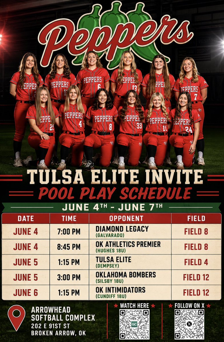 KCPeppers_Lazor's tweet photo. Catch us in Tulsa this weekend! @TulsaElite https://t.co/3yBcqzXqms